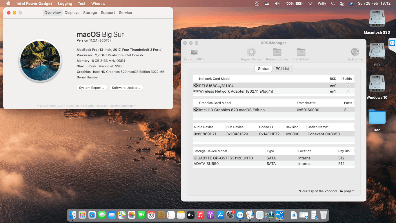 Success Hackintosh macOS Big Sur 11.2.1 Build 20D75 in Asus A456UR-GA091D